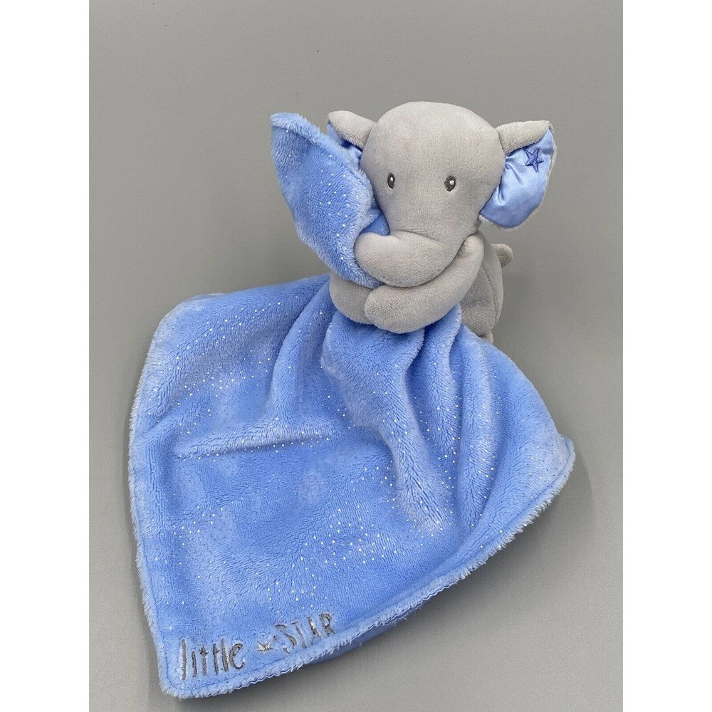 Baby Starters Blue Little Star Elephant Lovey Baby Security Blanket Blankie